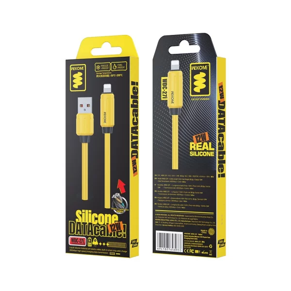 Кабель Wekome WDC-27i Genuine Lighting (12W) [Yellow]